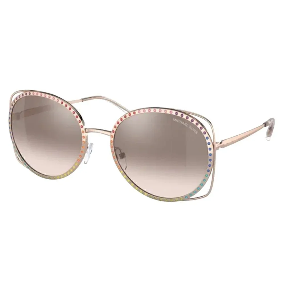 Michael Kors Rialto 1118B Sunglasses, Rainbow, Rose Gold, New with Case